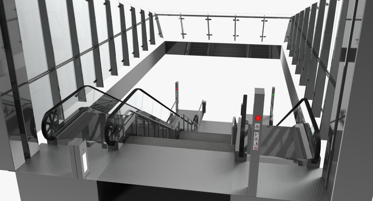 Entrance Subway Metro Station 3D model