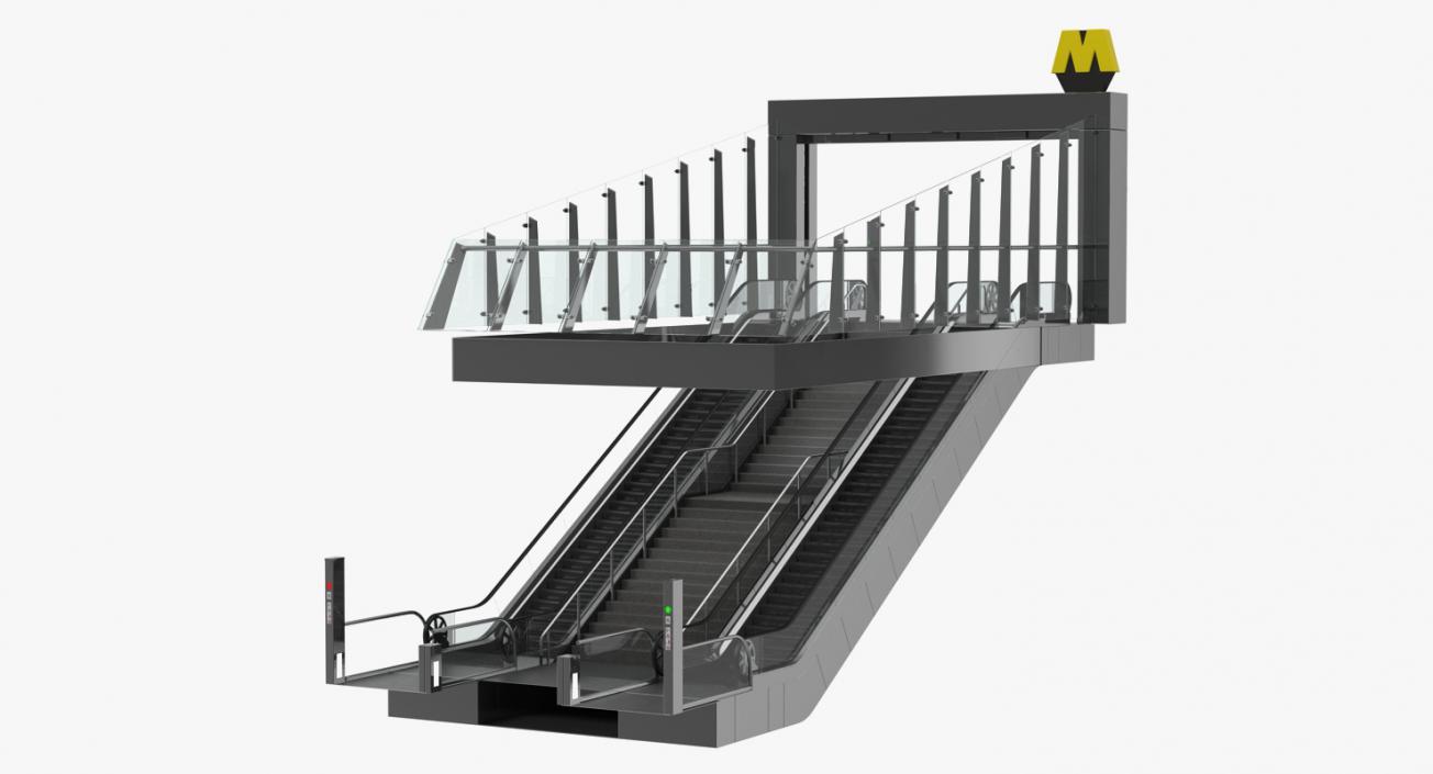 Entrance Subway Metro Station 3D model