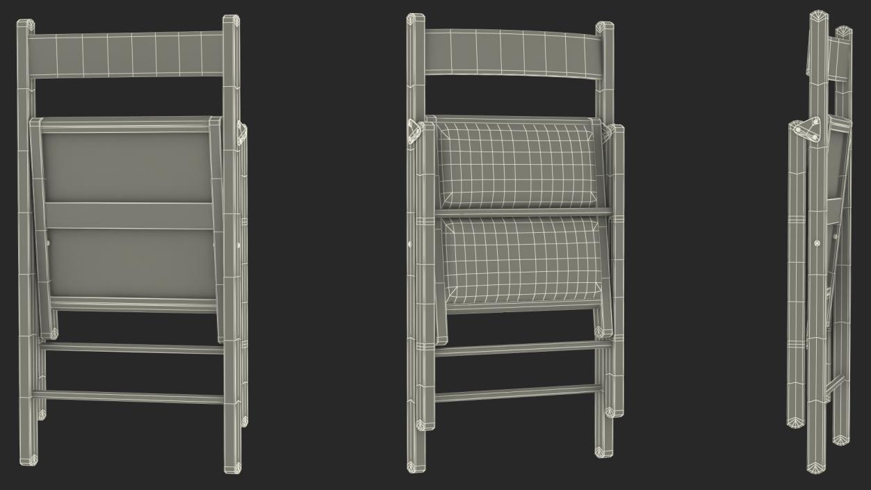 Folding Chairs Closed Collection 3D