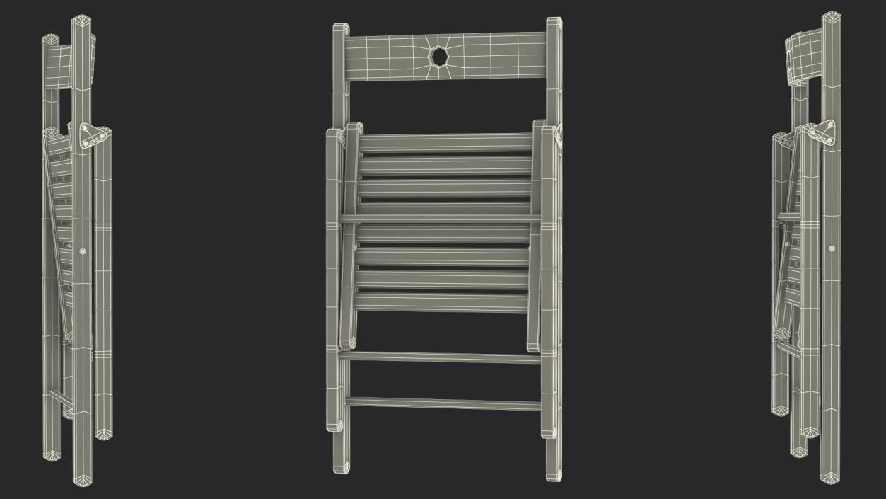 Folding Chairs Closed Collection 3D