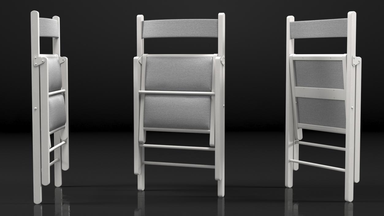 Folding Chairs Closed Collection 3D