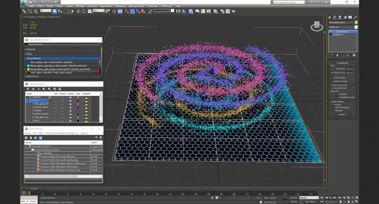 3D model Spiral Hologram