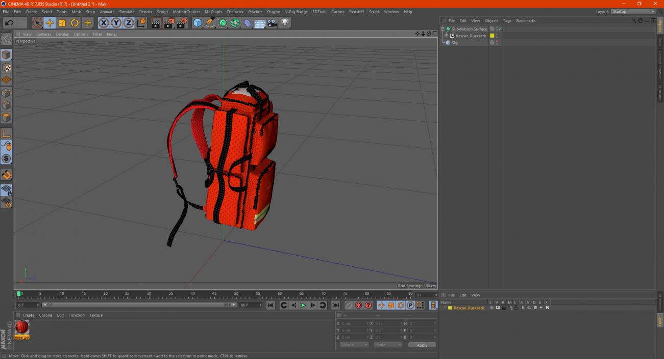 3D model Rescue Rucksack