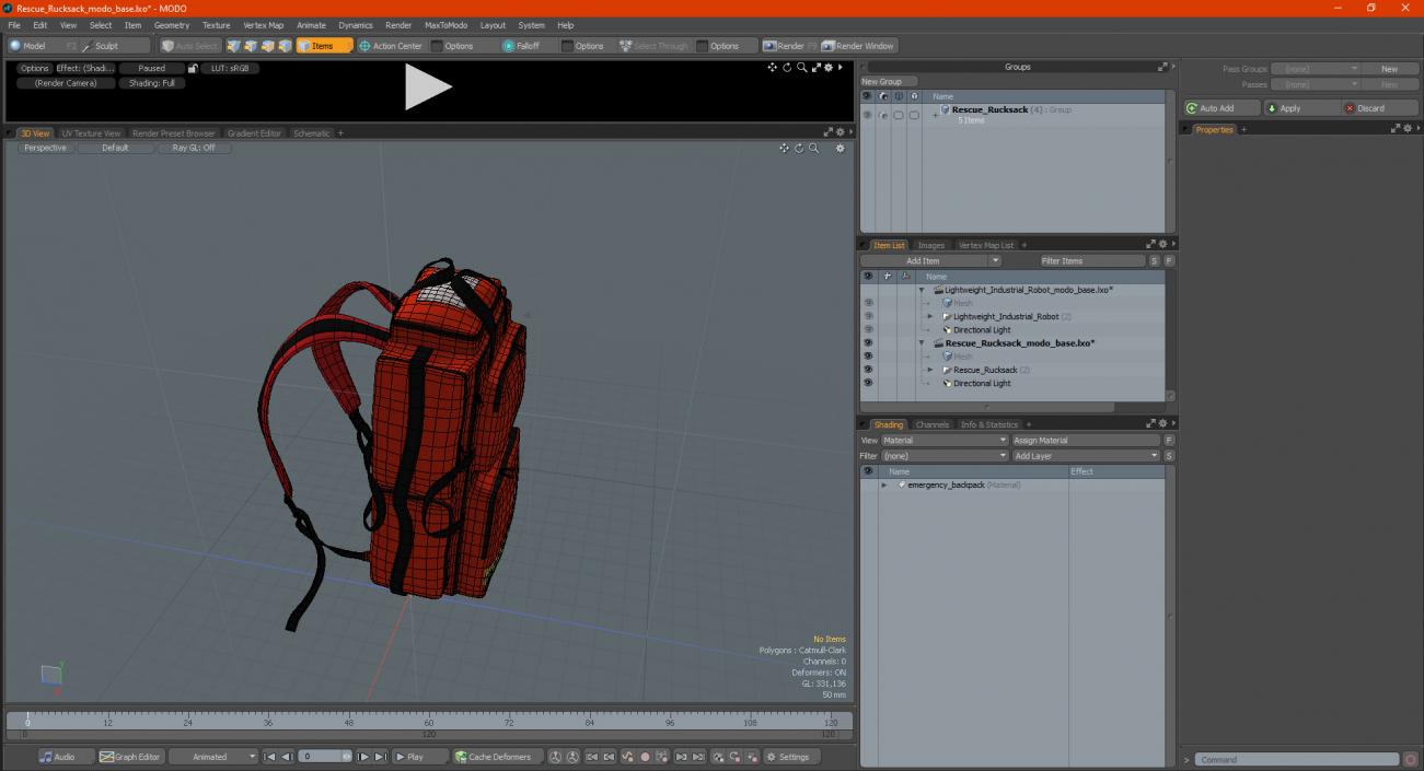 3D model Rescue Rucksack