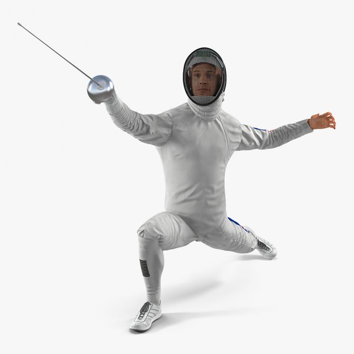 Fencer Lunge Pose 3D