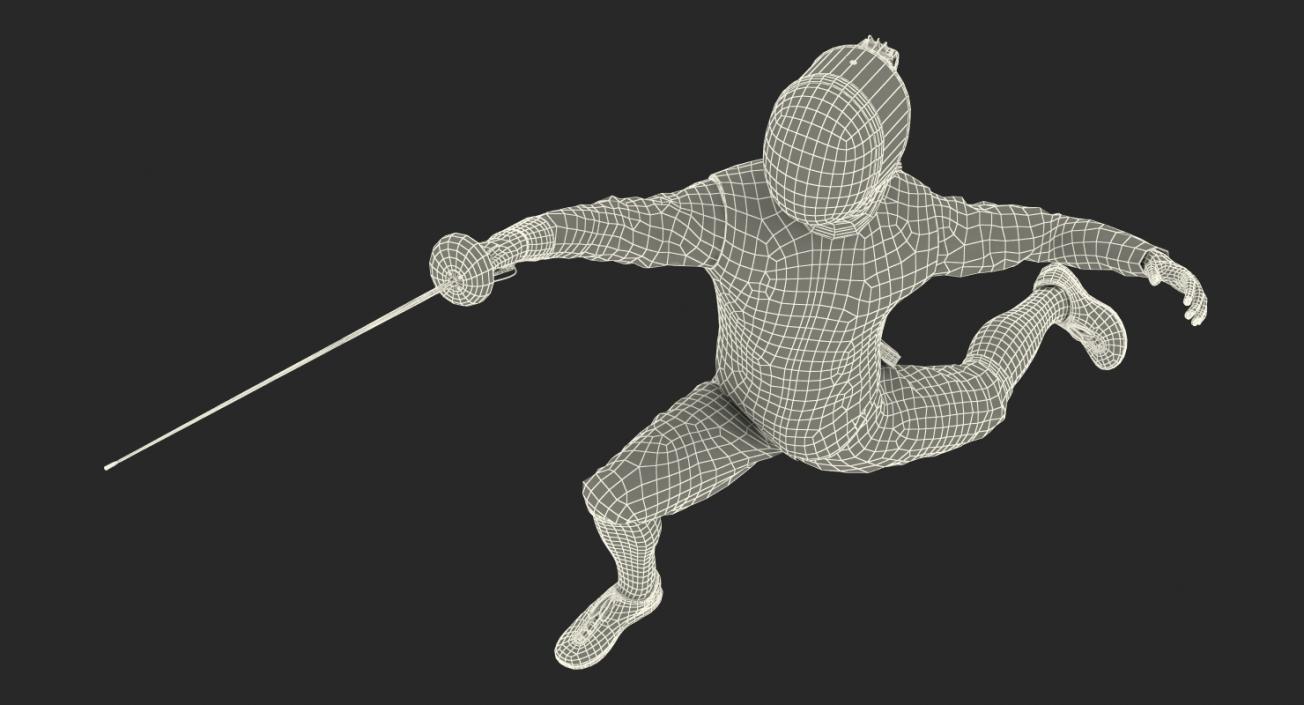 Fencer Lunge Pose 3D