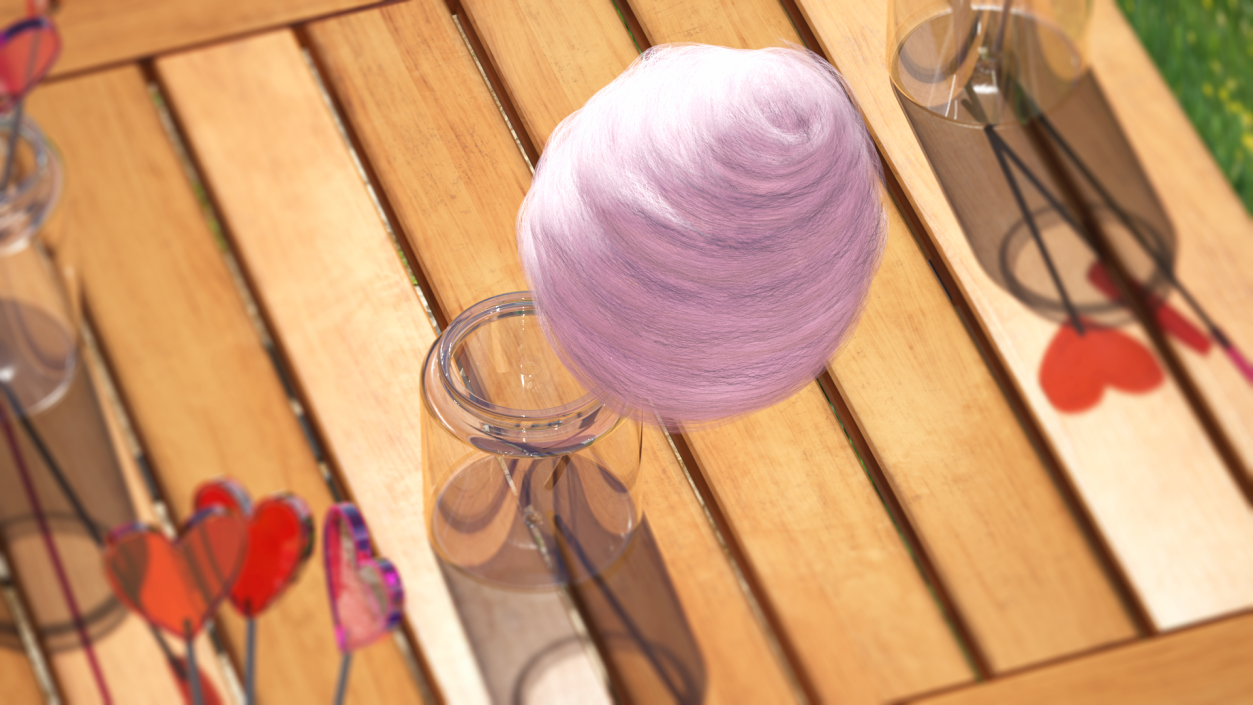 Pink Cotton Candy 3D