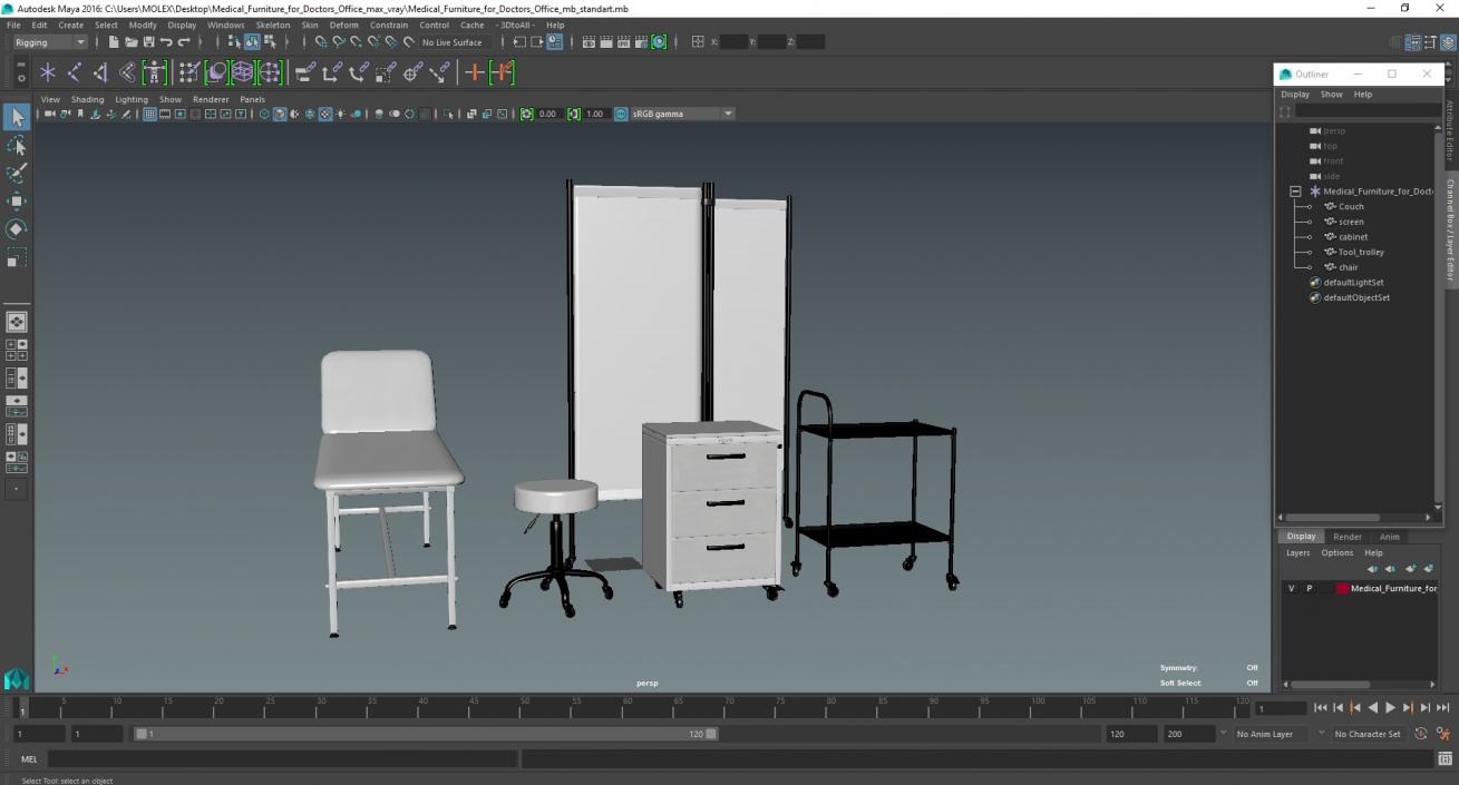 3D Medical Furniture for Doctors Office