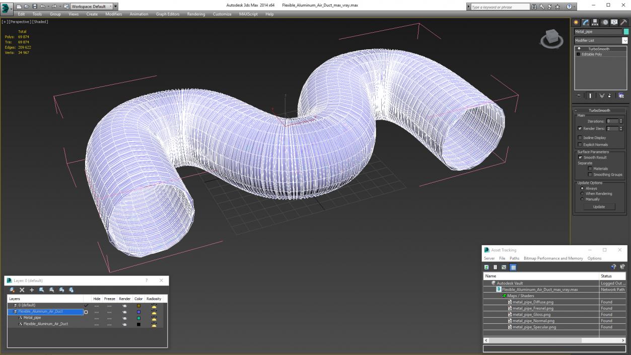 3D Flexible Aluminum Air Duct