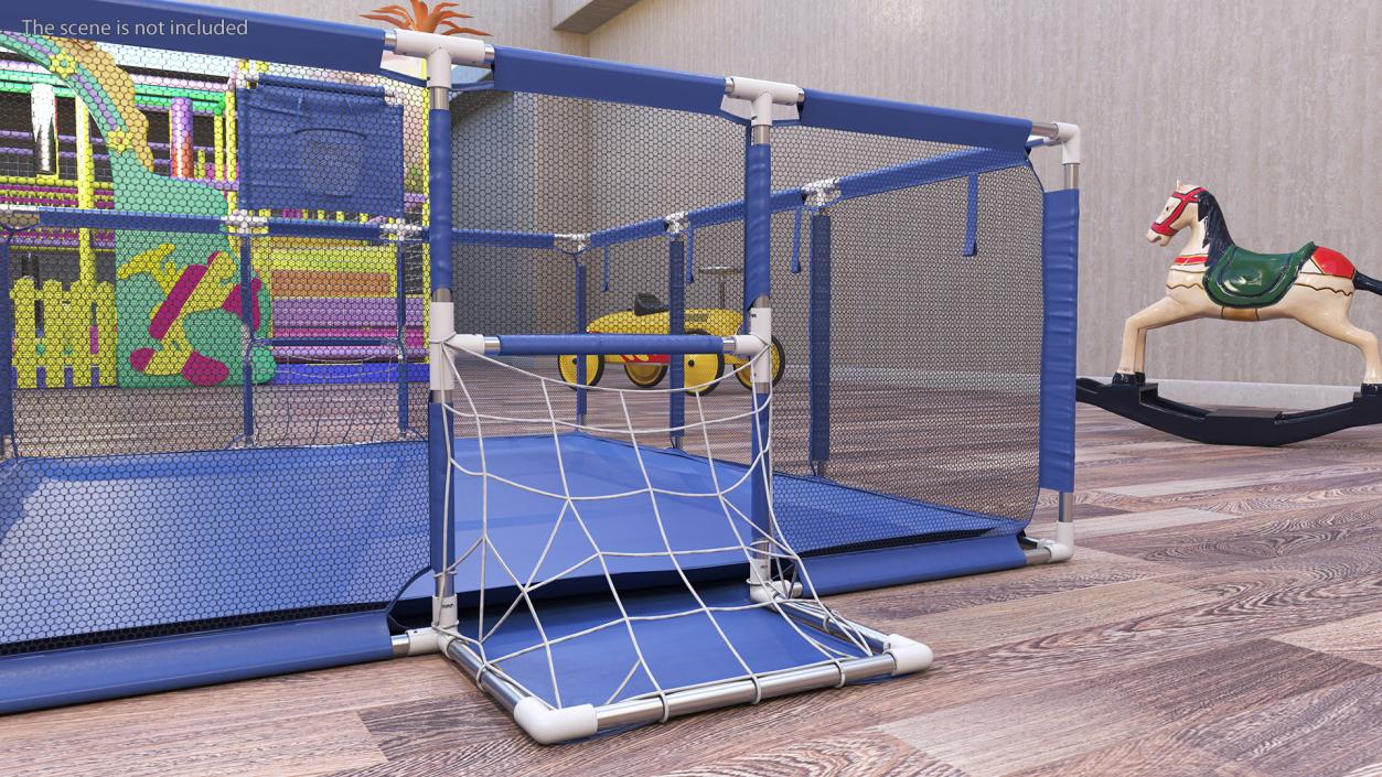 Blue Baby Playpen 3D