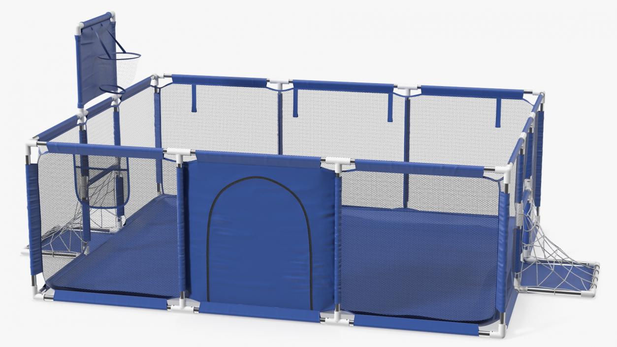 Blue Baby Playpen 3D