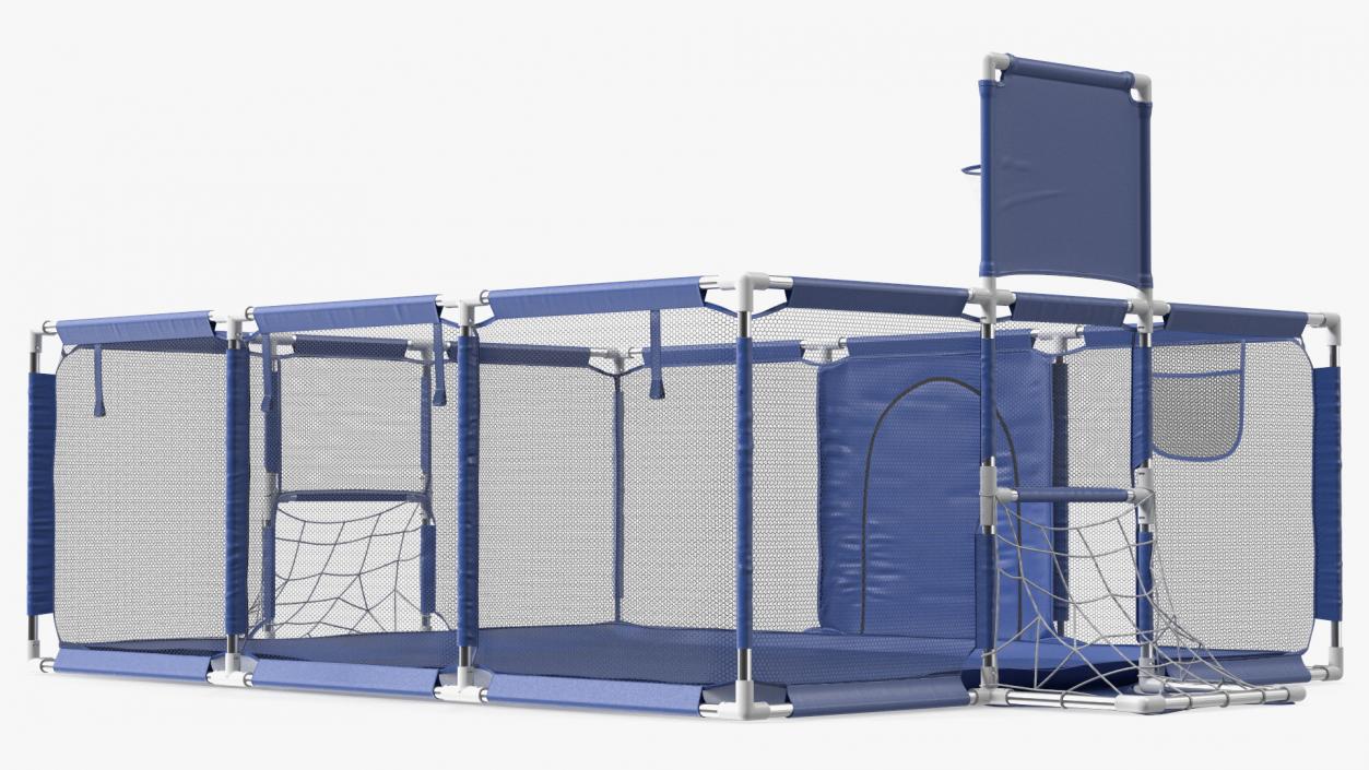 Blue Baby Playpen 3D