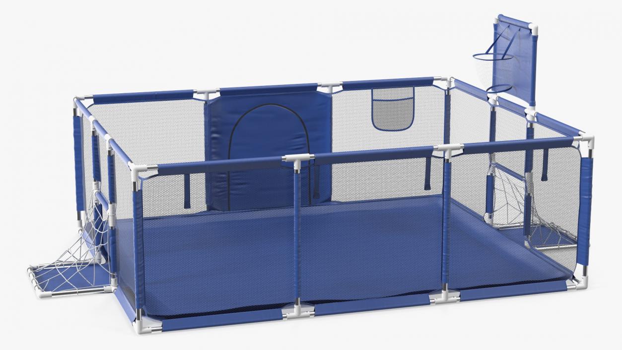 Blue Baby Playpen 3D