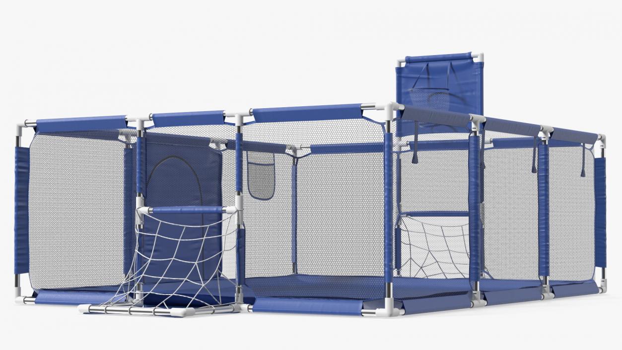 Blue Baby Playpen 3D