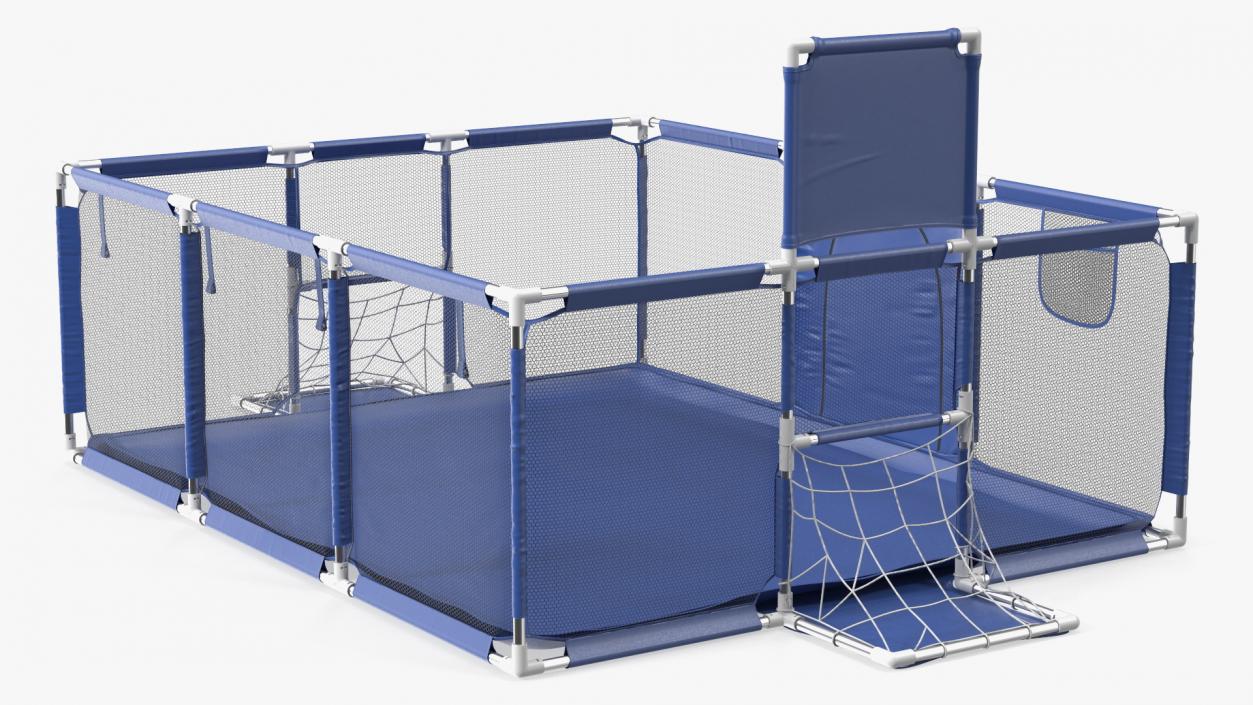 Blue Baby Playpen 3D