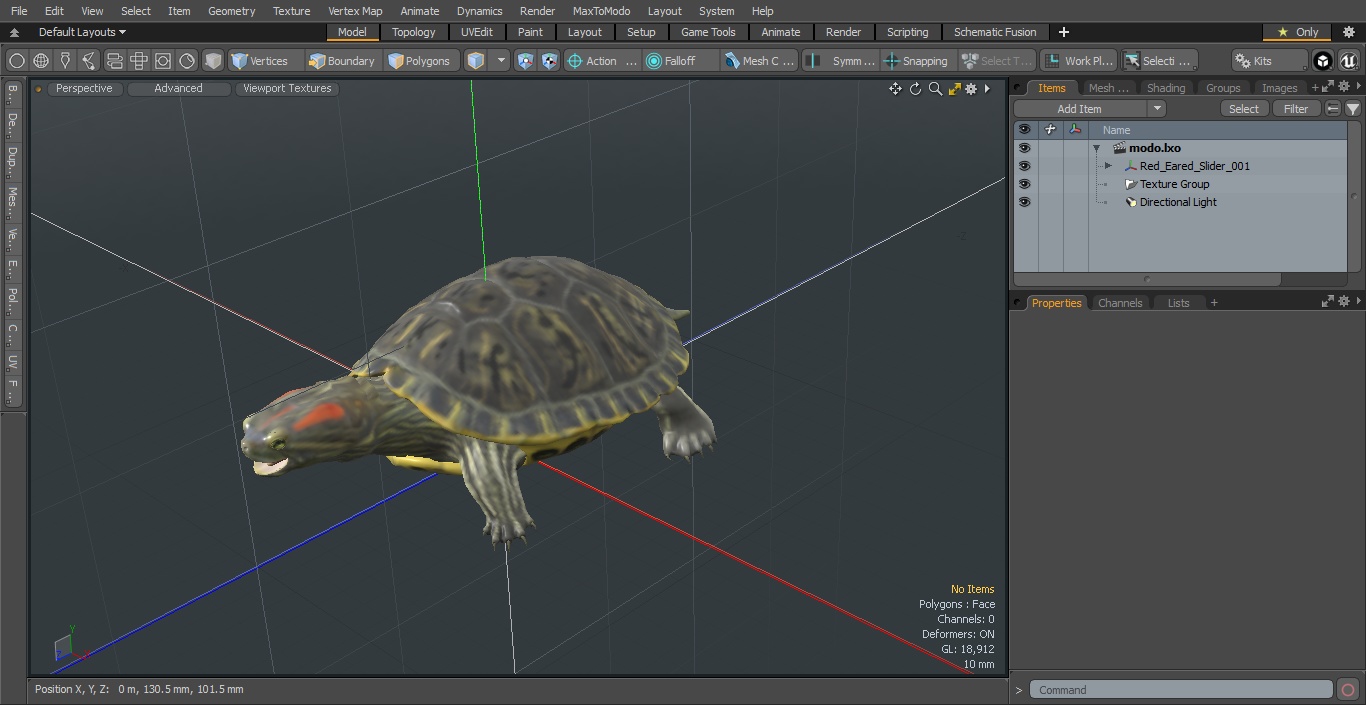 3D Red Eared Slider