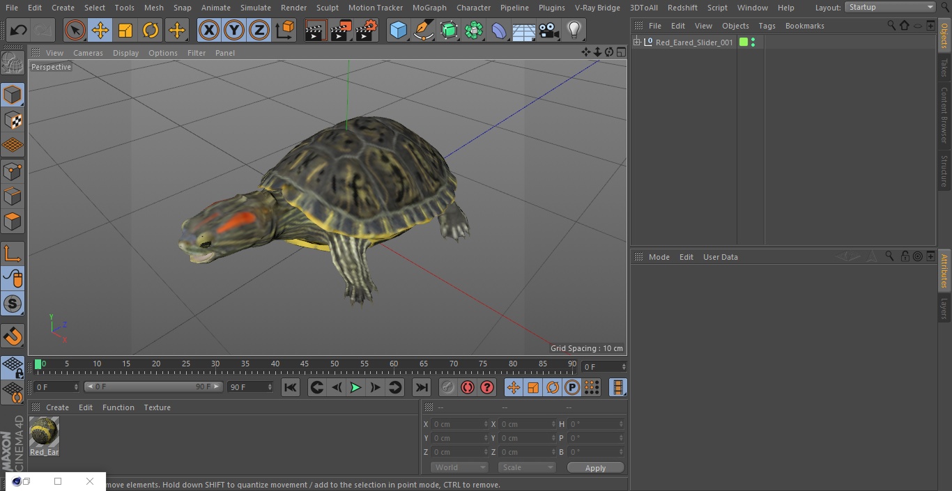 3D Red Eared Slider