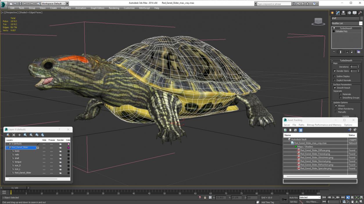 3D Red Eared Slider