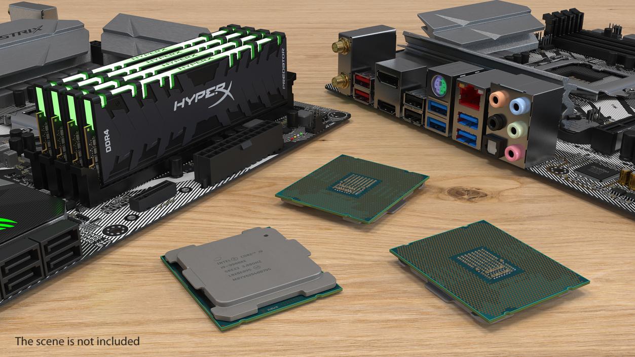 3D Intel and AMD CPU Collection model