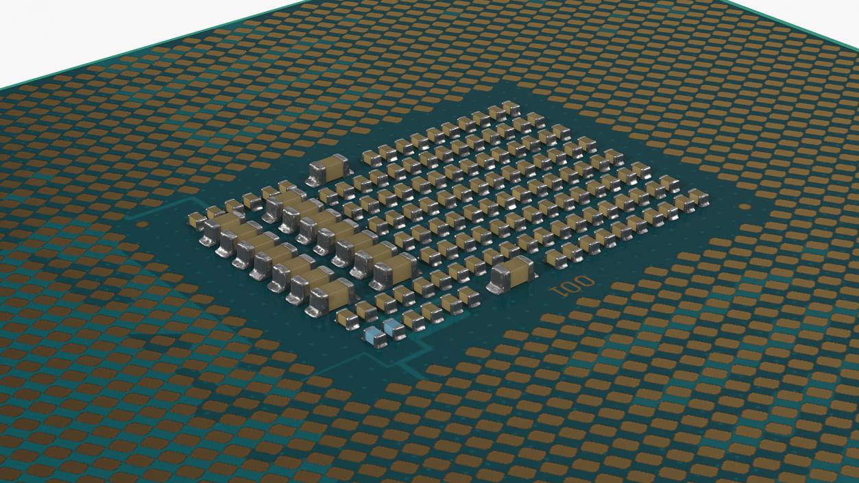 3D Intel and AMD CPU Collection model