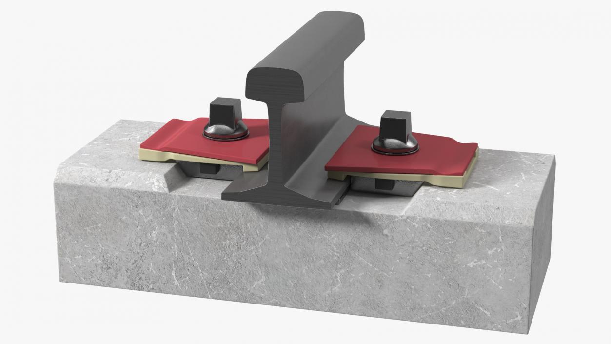 Nabla Clip Rail Fastening System 3D