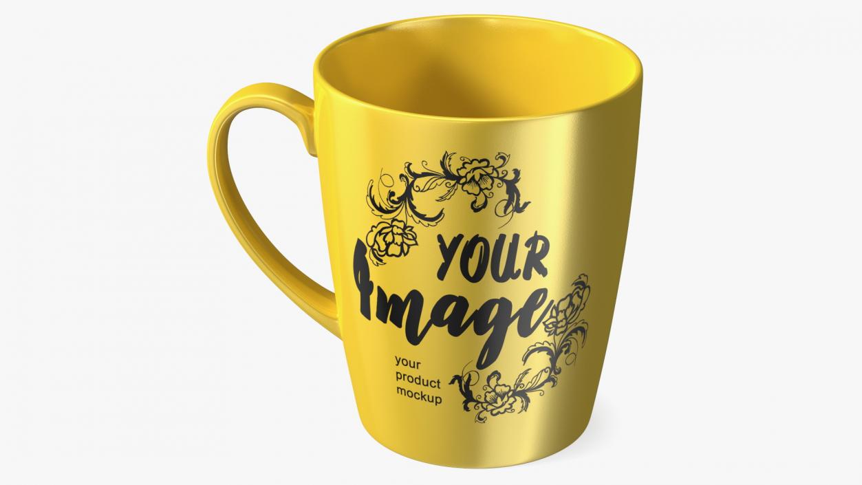 3D Mockup Ceramic Mug Gold model