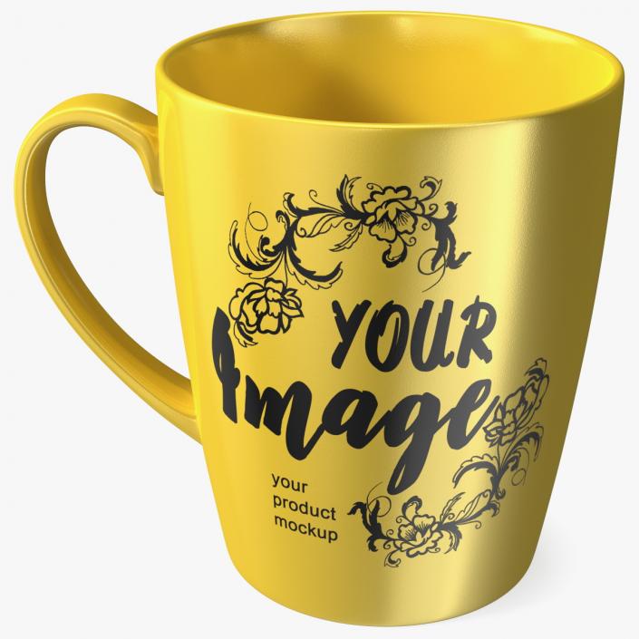 3D Mockup Ceramic Mug Gold model