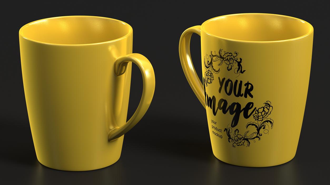 3D Mockup Ceramic Mug Gold model