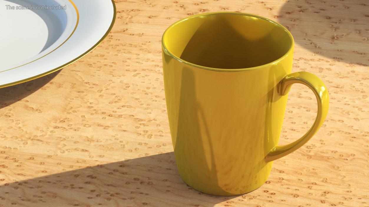 3D Mockup Ceramic Mug Gold model