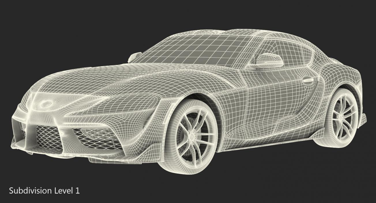 Toyota Supra 2019 Rigged 3D model