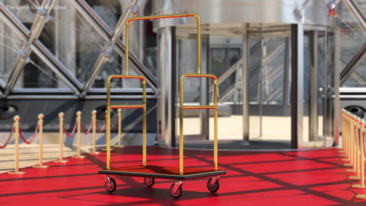 3D model Hotel Luggage Cart and Luggage Bag Collection