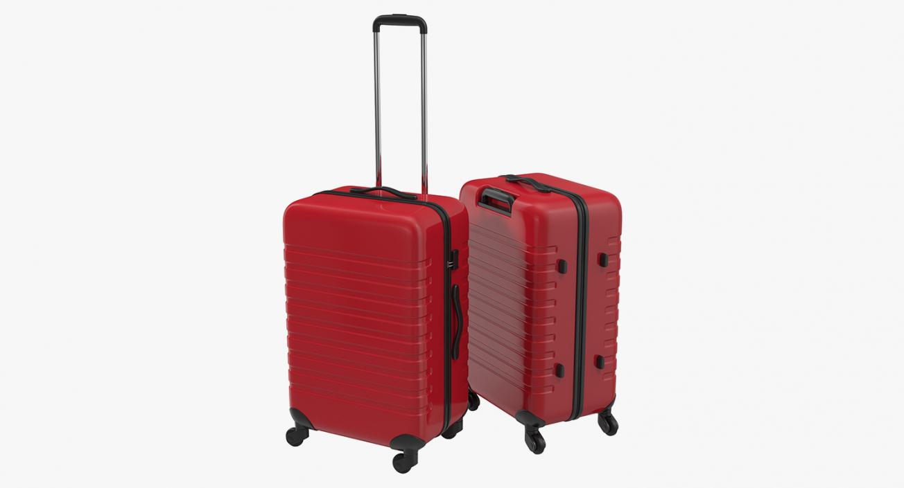 3D model Hotel Luggage Cart and Luggage Bag Collection