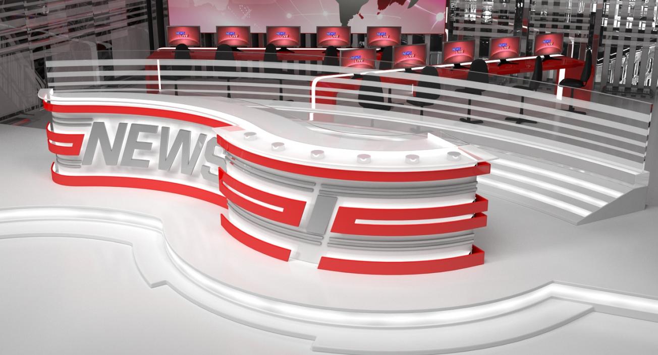 TV Studio and TV Station Van 3D Models Collection 3D model