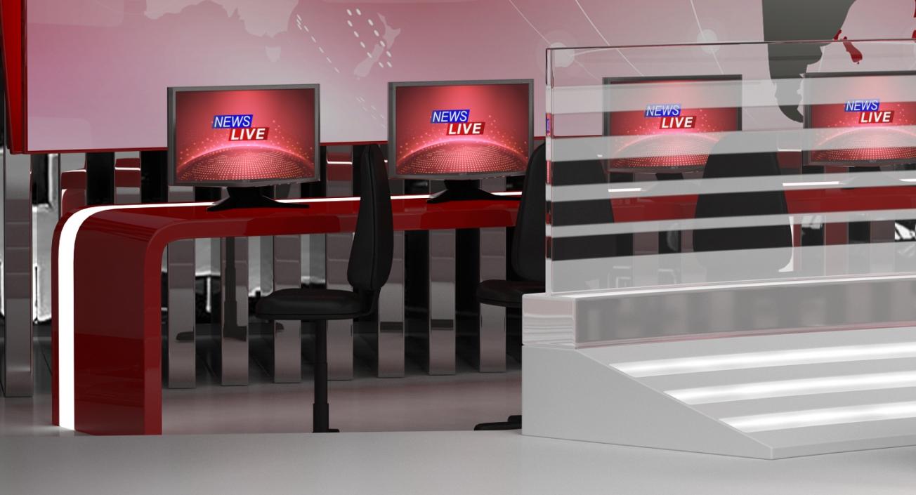 TV Studio and TV Station Van 3D Models Collection 3D model