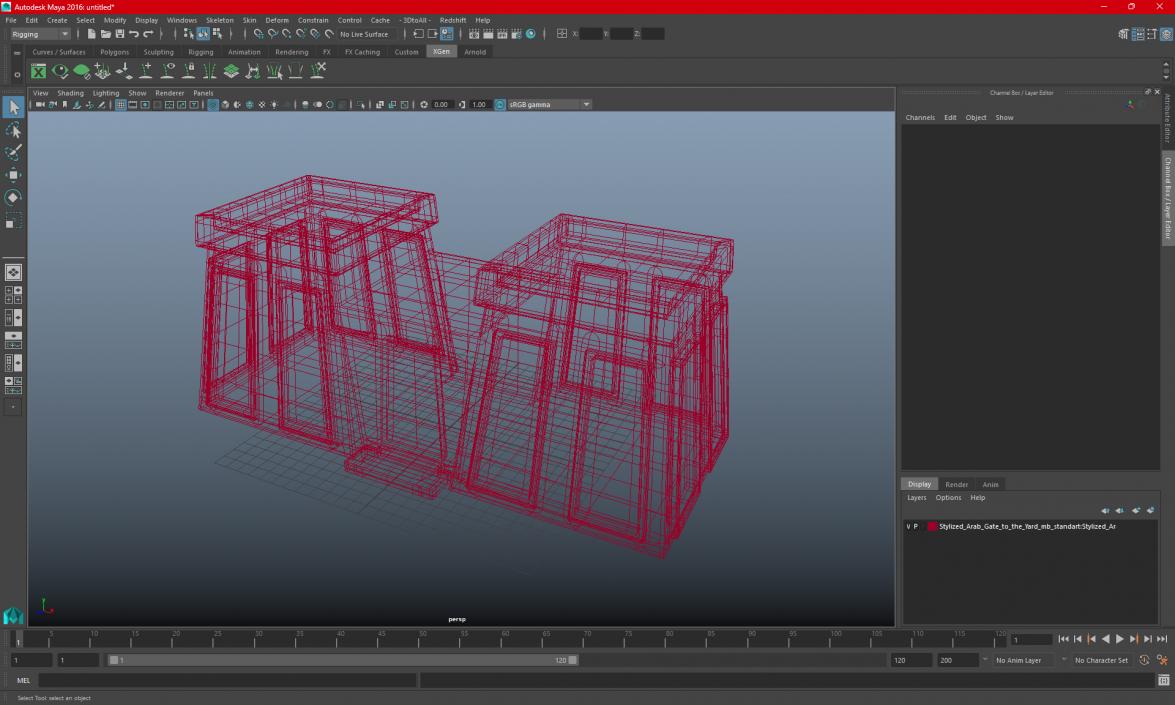 3D model Stylized Arab Gate to the Yard