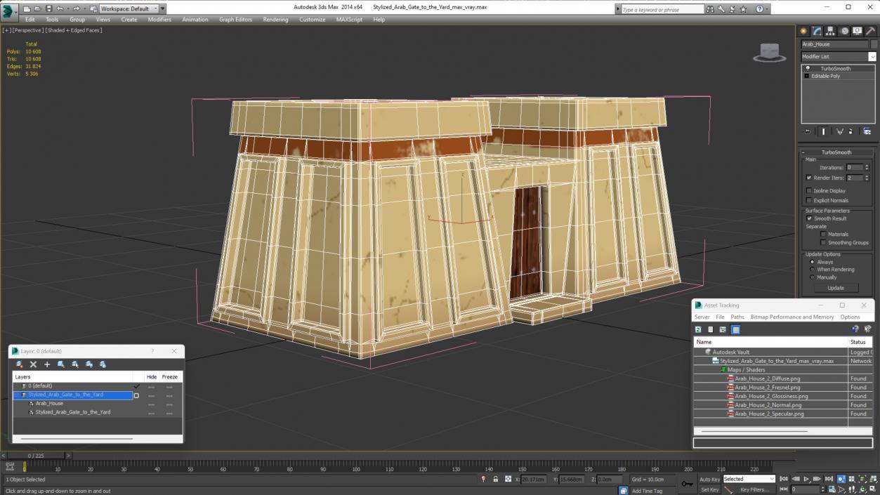 3D model Stylized Arab Gate to the Yard