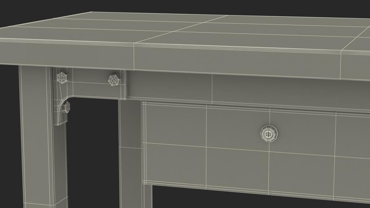 3 Drawer Steel Garage Bench Grey 3D