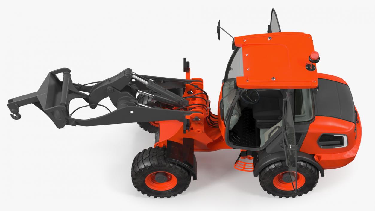 Electric Loader with Material Handling Arm Rigged 3D model