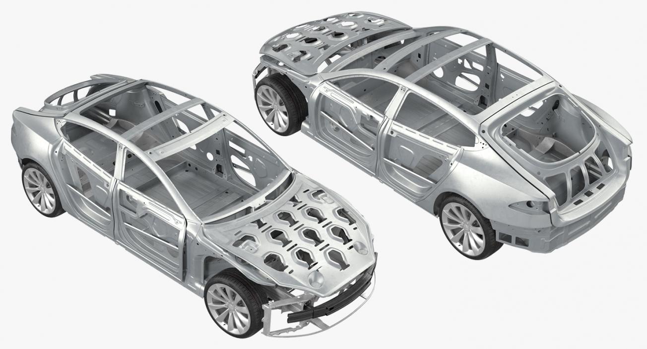 3D Tesla Model S Frame and Chassis