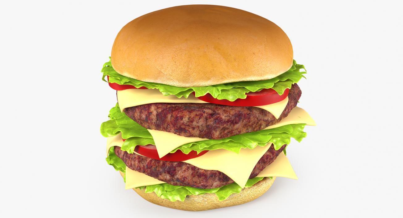 3D Double Burger model