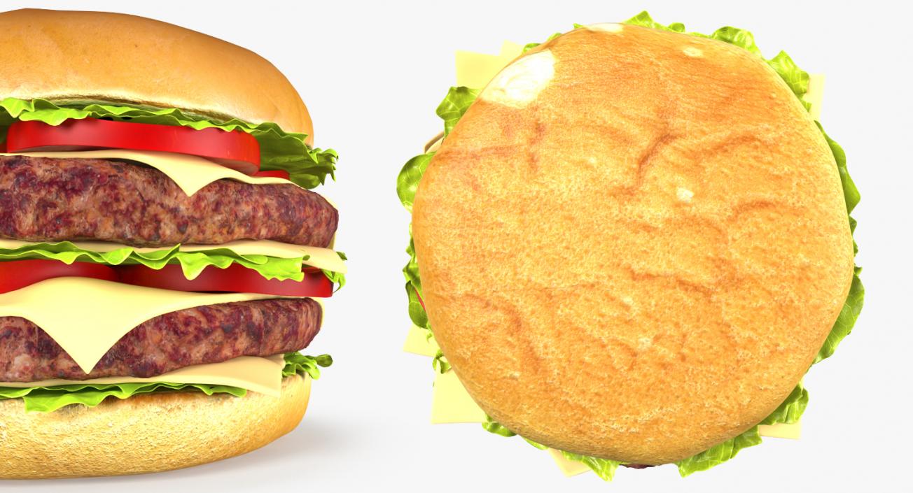 3D Double Burger model