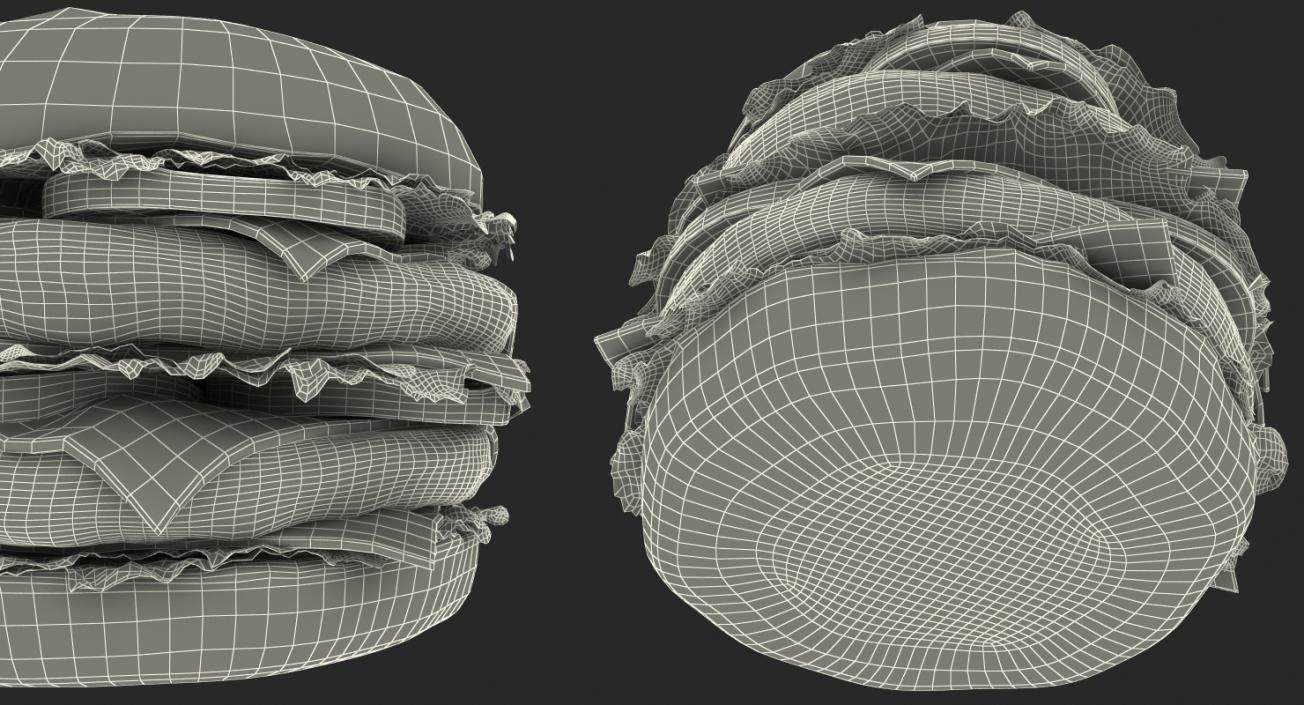 3D Double Burger model