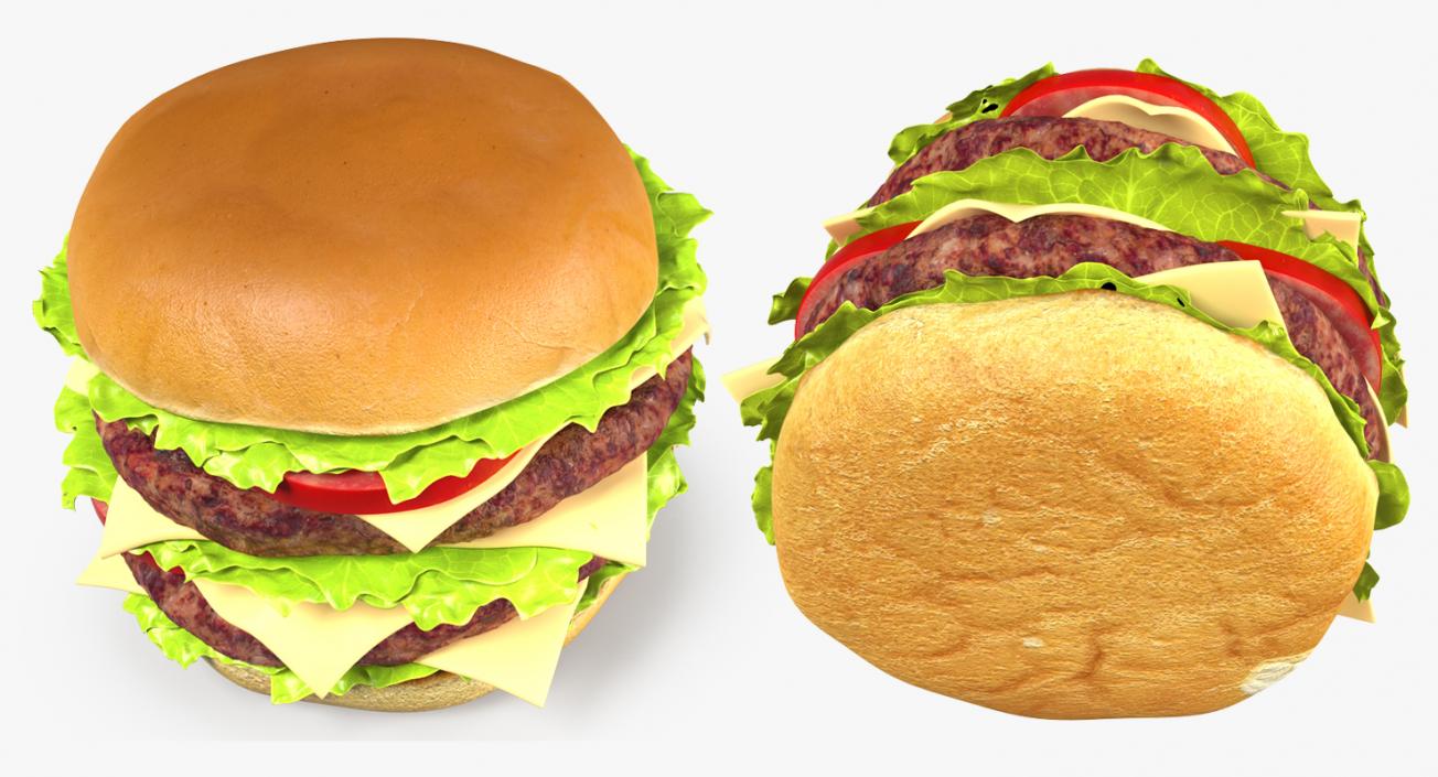 3D Double Burger model