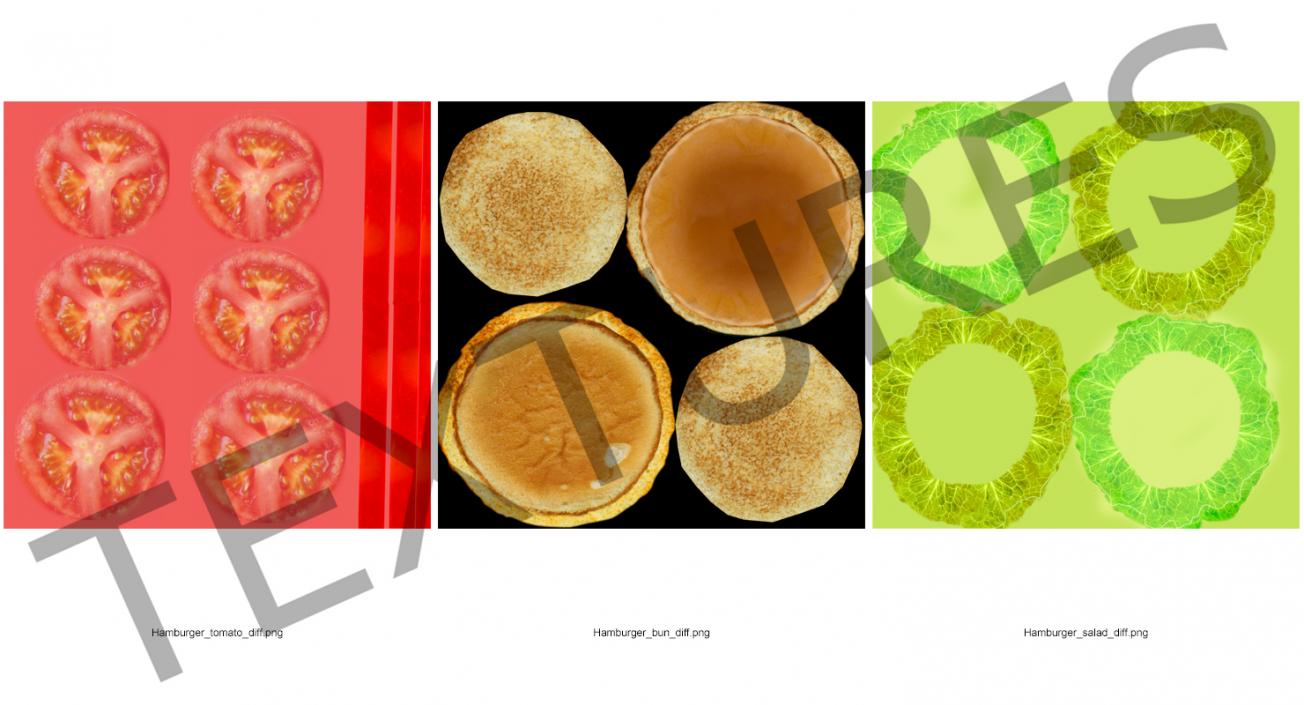 3D Double Burger model