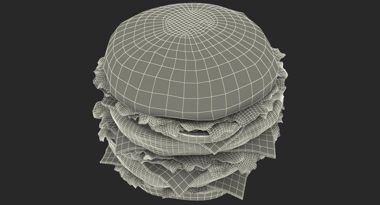 3D Double Burger model