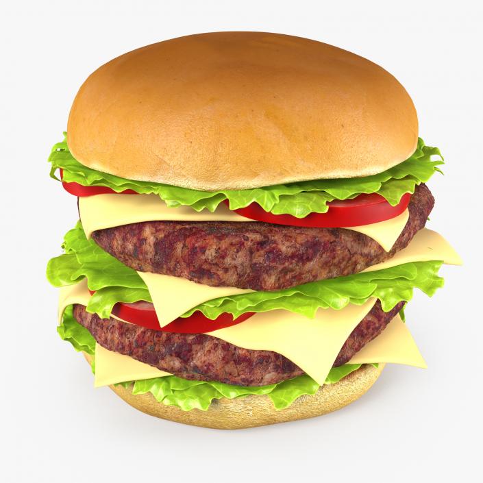 3D Double Burger model