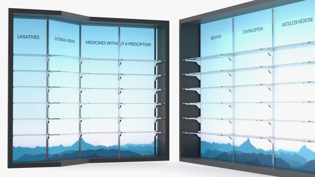 Pharmacy Display Stand 3D