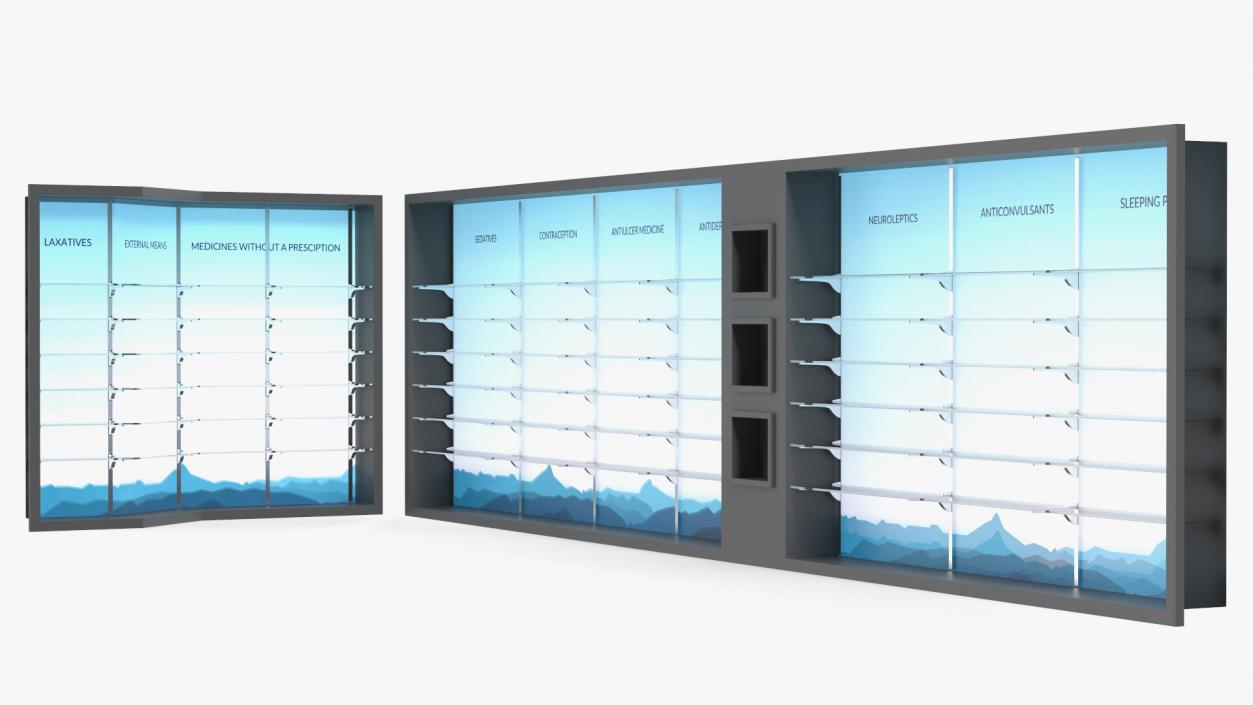 Pharmacy Display Stand 3D