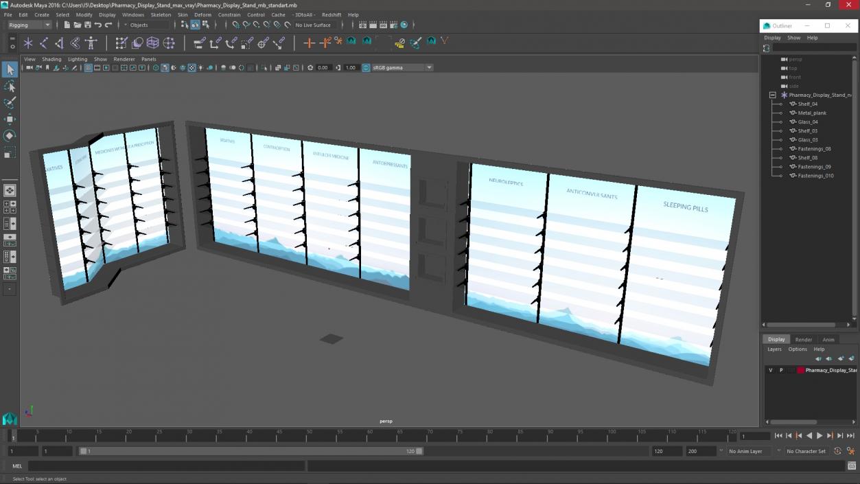 Pharmacy Display Stand 3D