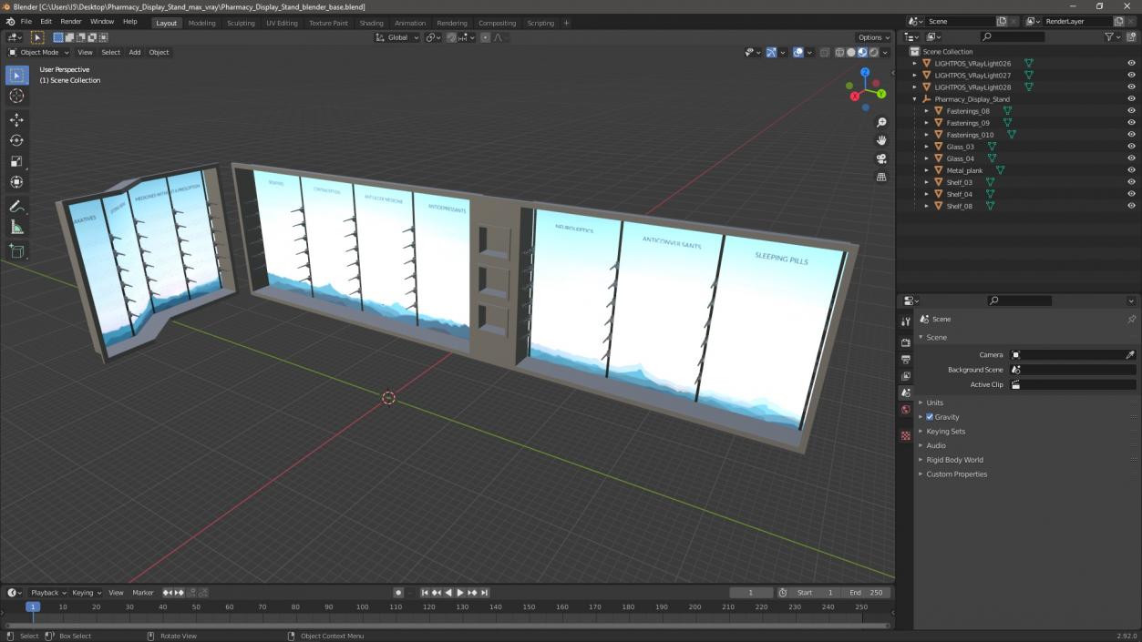 Pharmacy Display Stand 3D